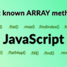 Best Known Array Methods